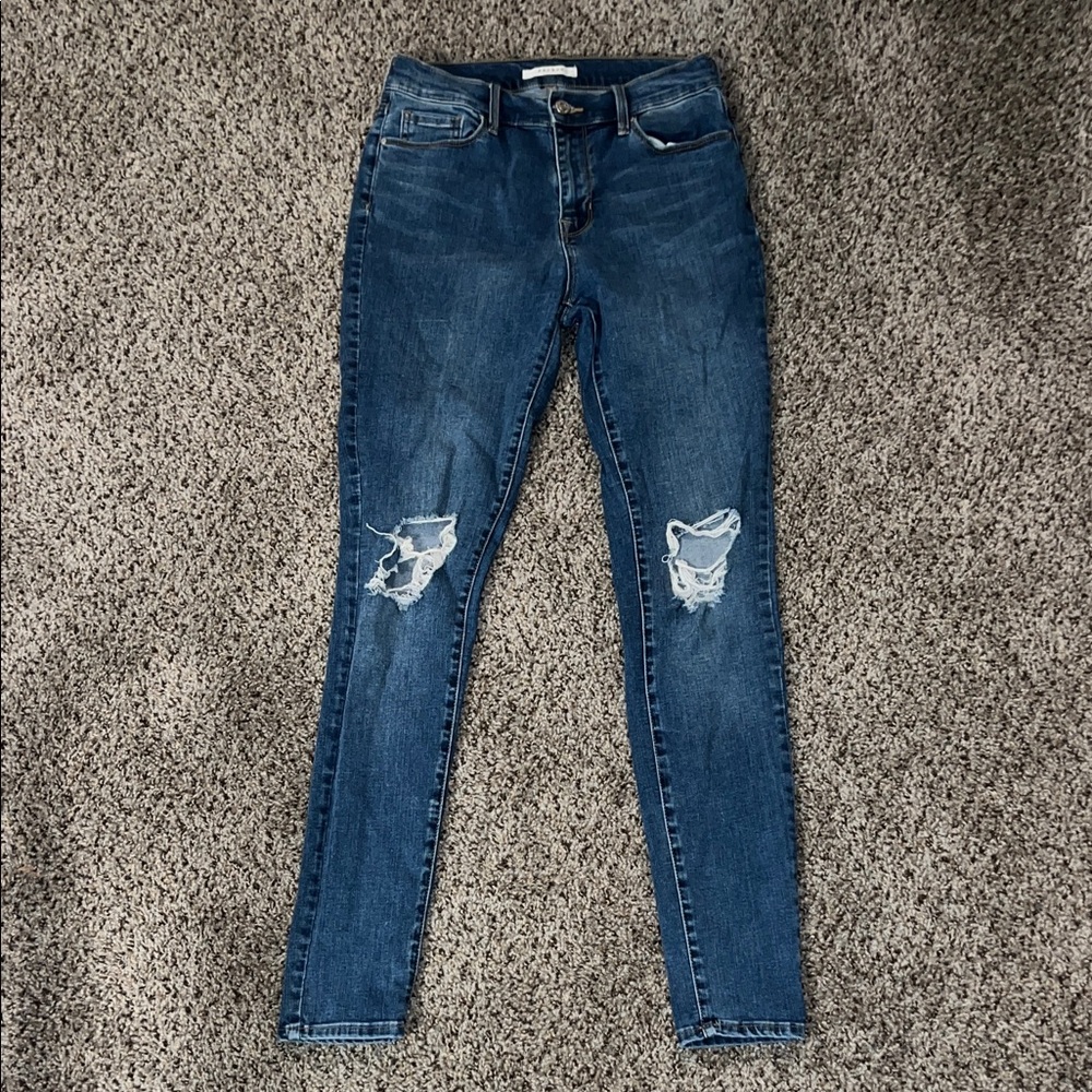 Pacsun Women's Blue Distressed Jeans